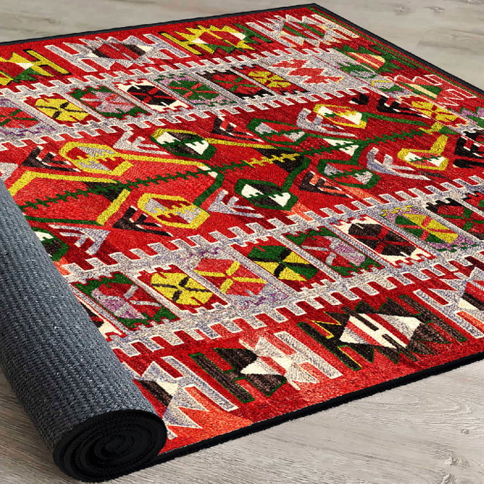 Conceptum Els1786 Alfombra de Terciopelo Multicolor 80 x 120 cm Conceptum Els1786 Alfombra de Terciopelo Multicolor 80 x 120 cm